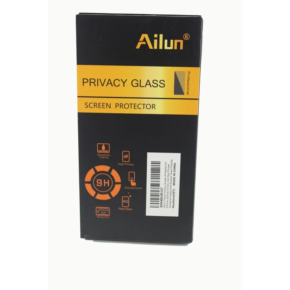 Ailun 3 Pack Privacy Screen Protector for iPhone 16 Pro 6.3 Inch Tempered Glass